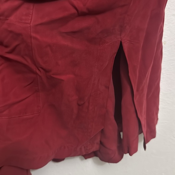 August Silk Red 3/4 Sleeve Button Down Shirt - Picture 5 of 6